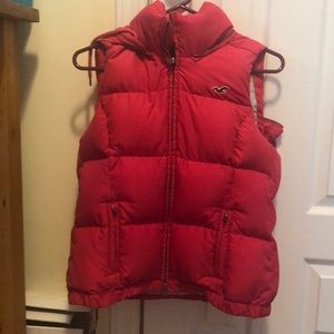 Hollister puffer vest (pink)